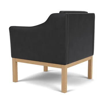 L46 MK155 easy chair poltrona - Rovere laccato-pelle nero - FDB Møbler