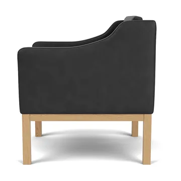 L46 MK155 easy chair poltrona - Rovere laccato-pelle nero - FDB Møbler