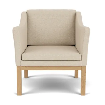 L46 MK155 easy chair poltrona - Rovere laccato-tessuto beige - FDB Møbler
