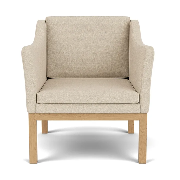 L46 MK155 easy chair poltrona - Rovere laccato-tessuto beige - FDB Møbler