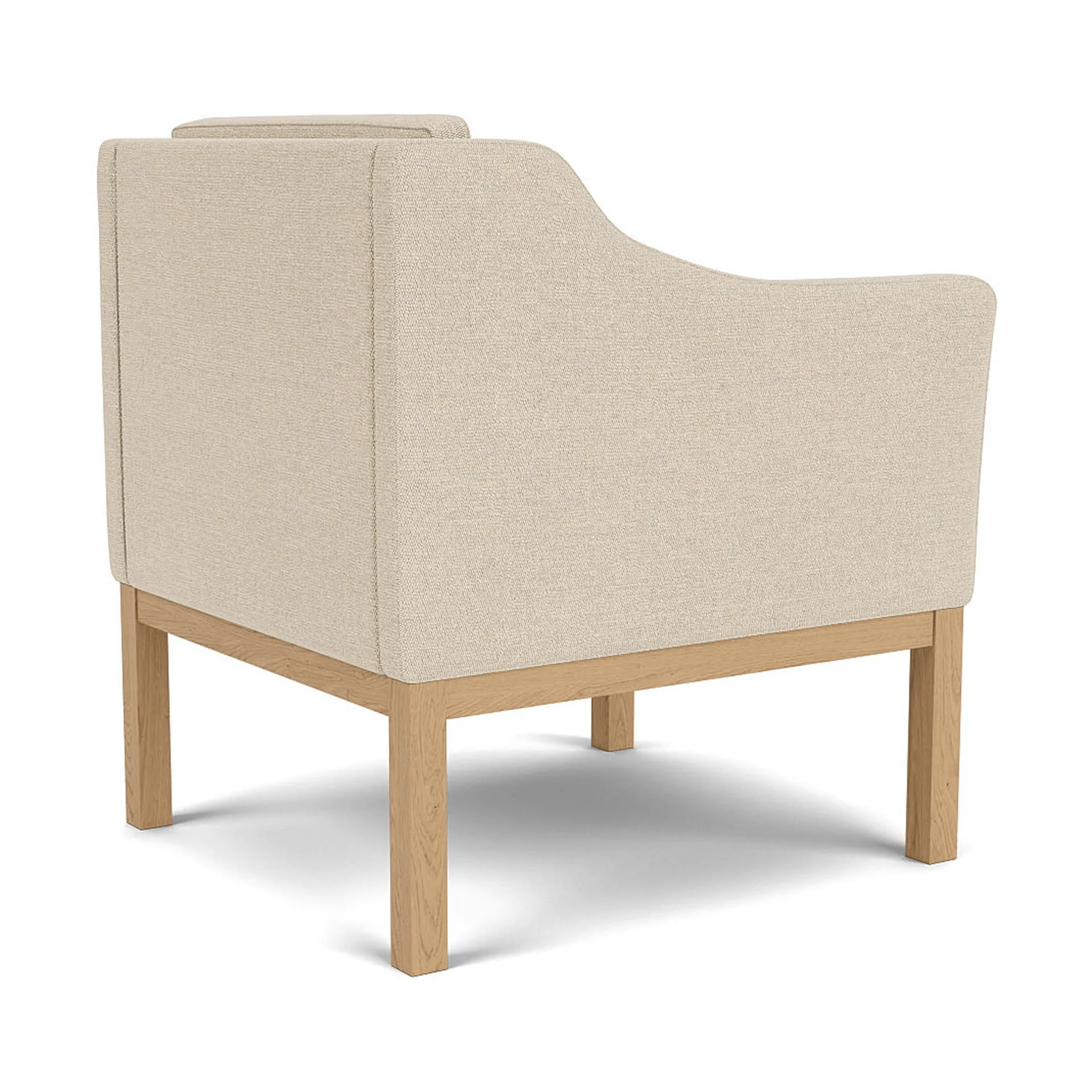 L46 MK155 easy chair poltrona, Rovere laccato-tessuto beige FDB Møbler