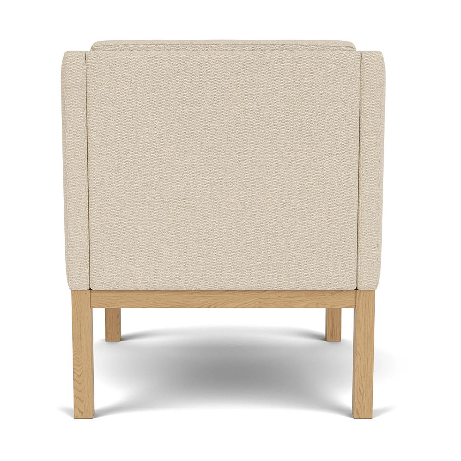L46 MK155 easy chair poltrona, Rovere laccato-tessuto beige FDB Møbler