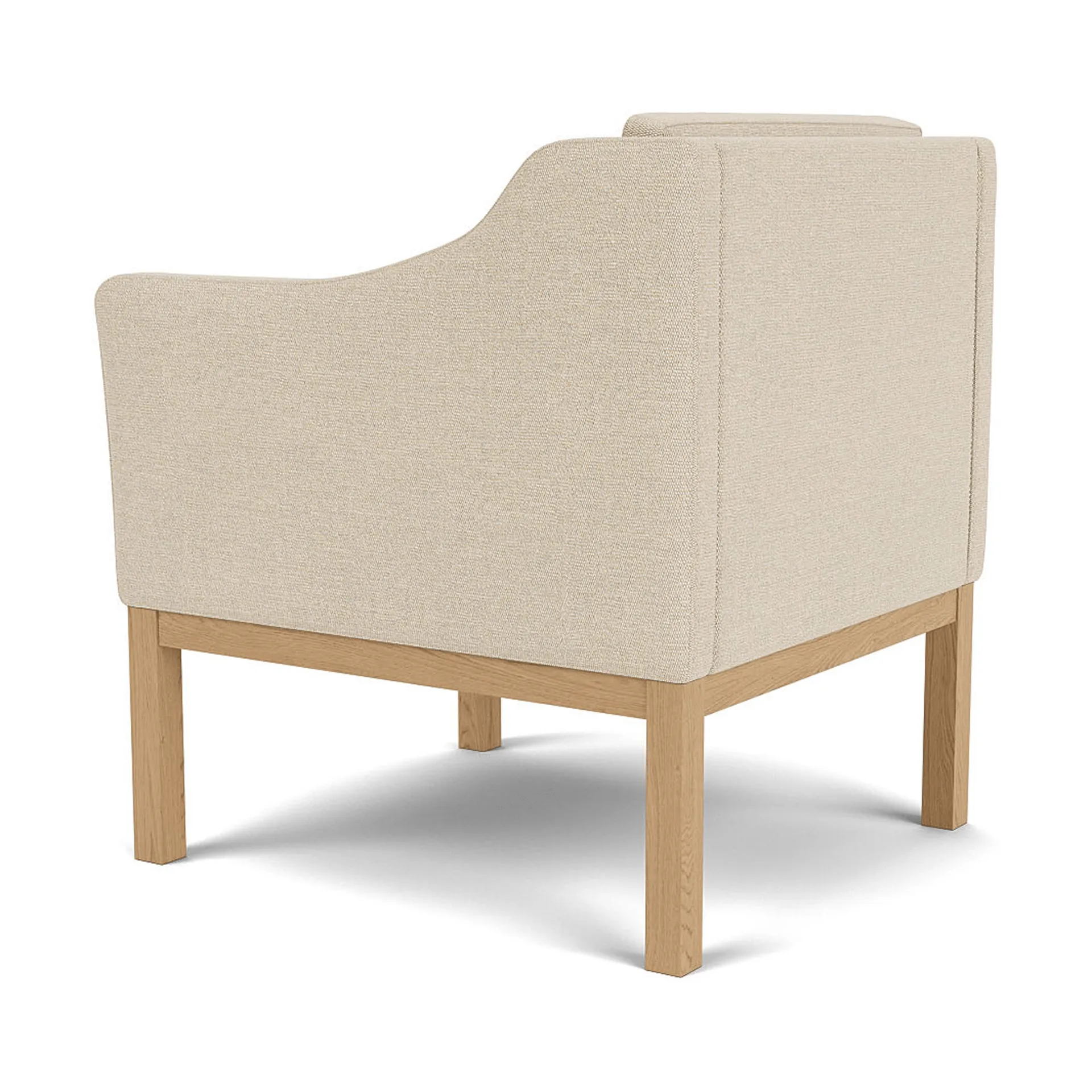 L46 MK155 easy chair poltrona, Rovere laccato-tessuto beige FDB Møbler