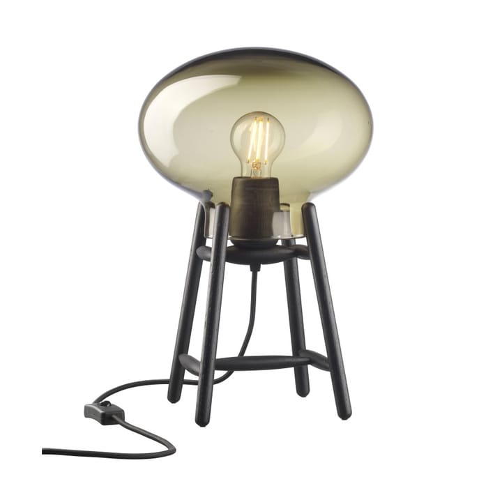 Lampada da tavolo U4 Hiti - Vetro fumé-rovere verniciata nero - FDB Møbler