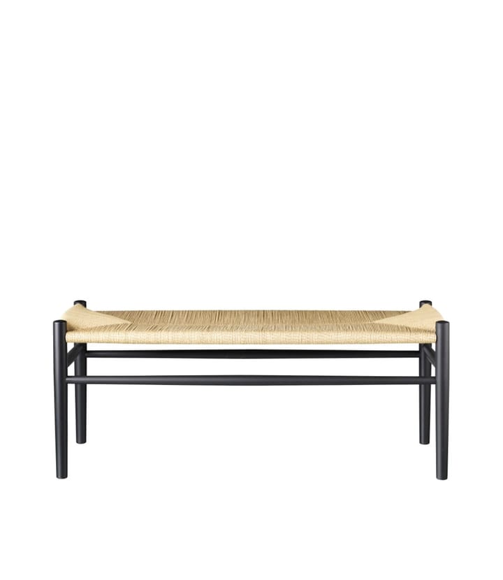 Panca J83B RAL 9005 gloss 10 , Faggio verniciato nero-naturale FDB Møbler