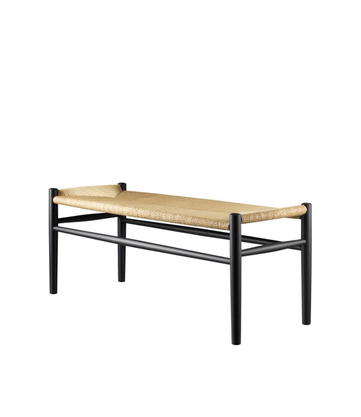 Panca J83B RAL 9005 gloss 10 , Faggio verniciato nero-naturale FDB Møbler
