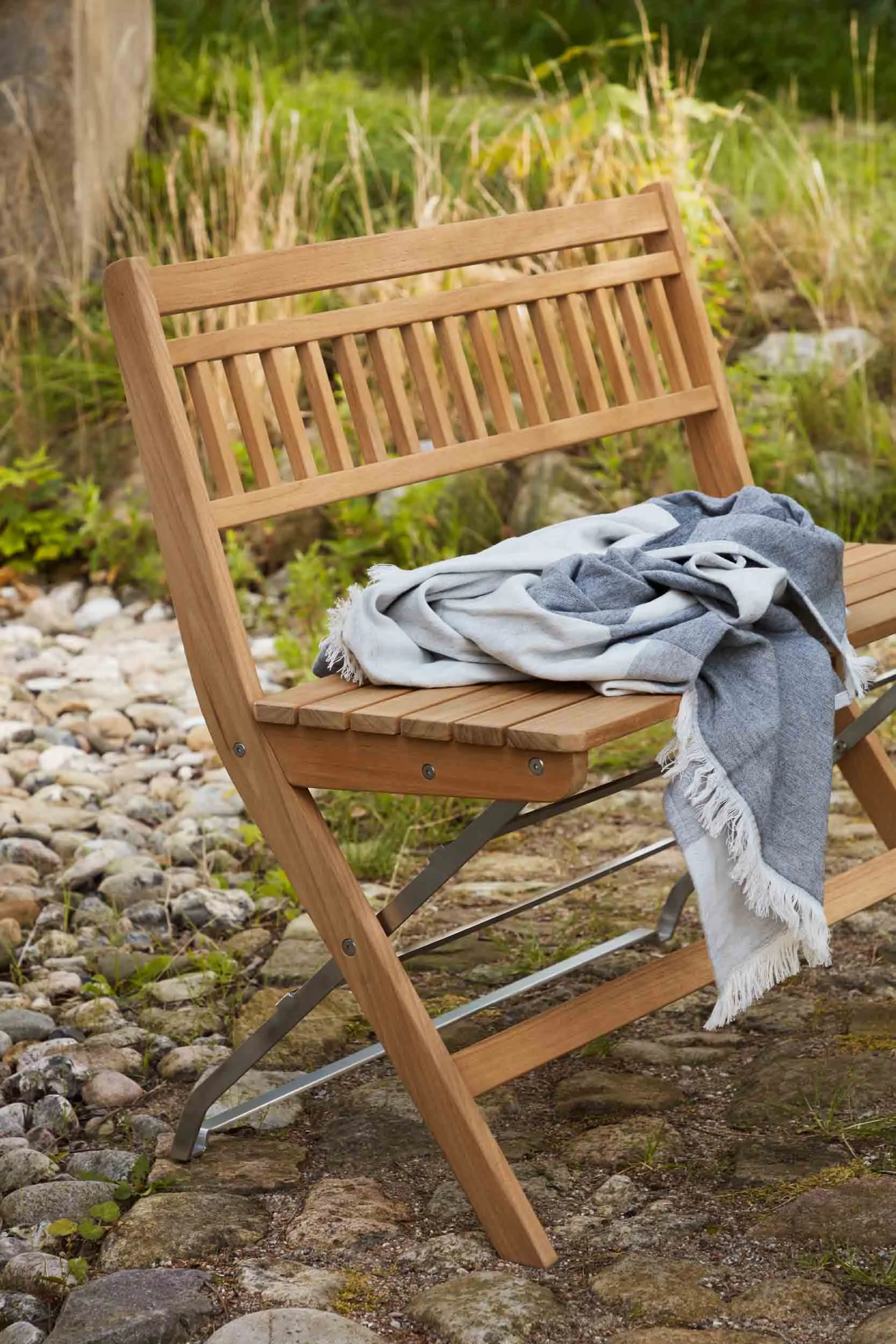 Panchina da balcone M24 Lilleø, Teak-acciaio inossidabile FDB Møbler