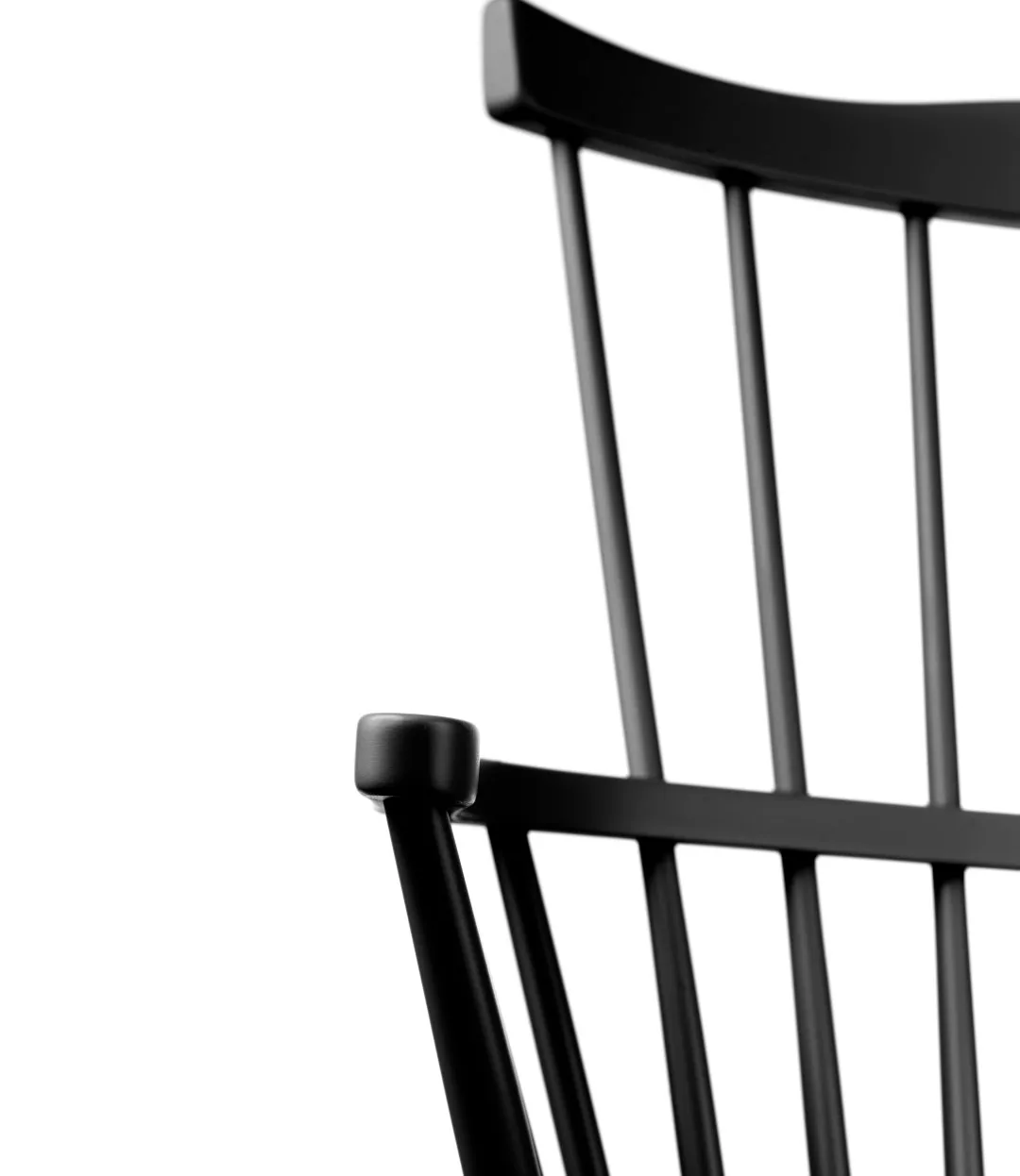 Panchina J52D, Faggio verniciato di nero FDB Møbler