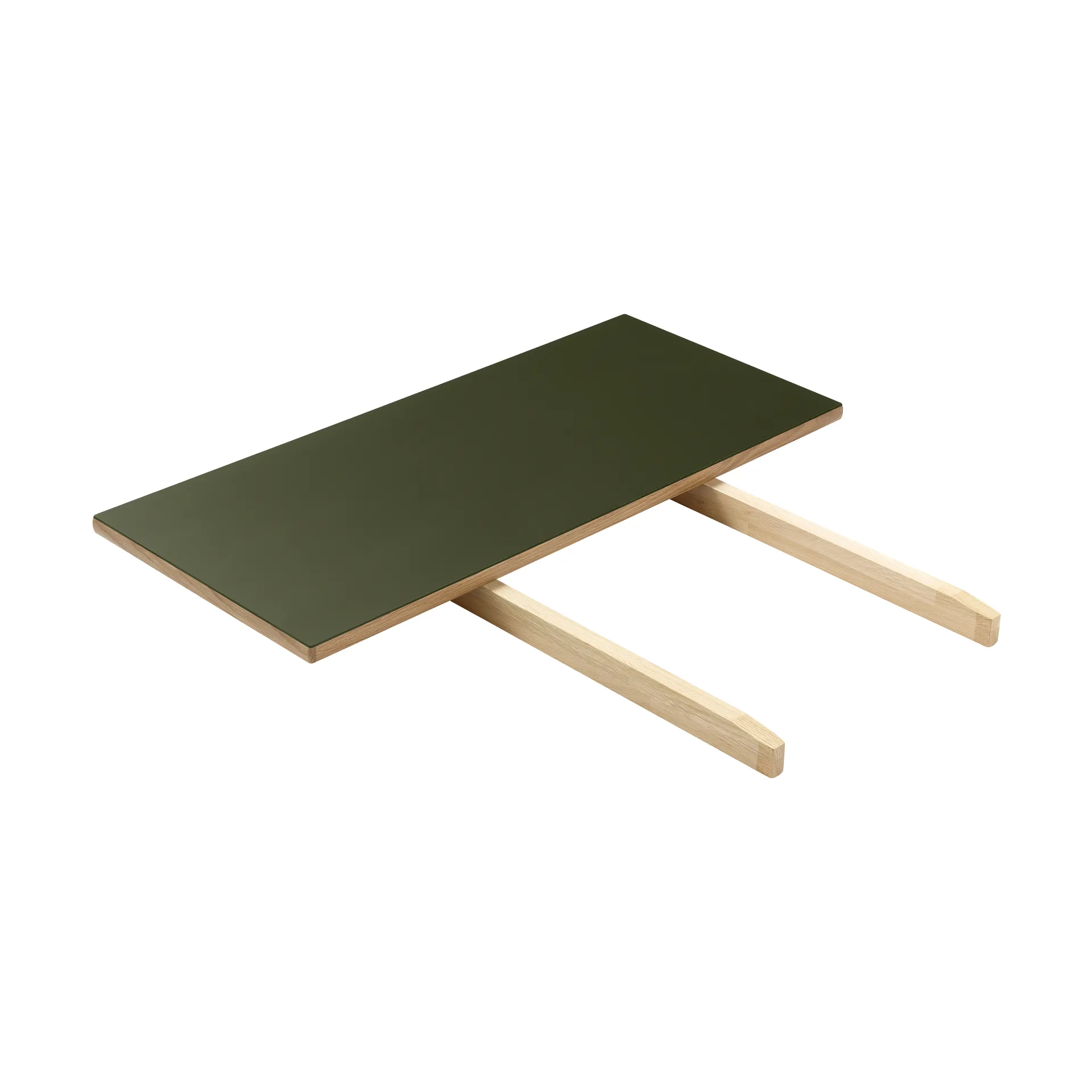 Prolunga C35L 82×37 cm, Oliva linoleum–Rovere verniciato a base d’acqua FDB Møbler