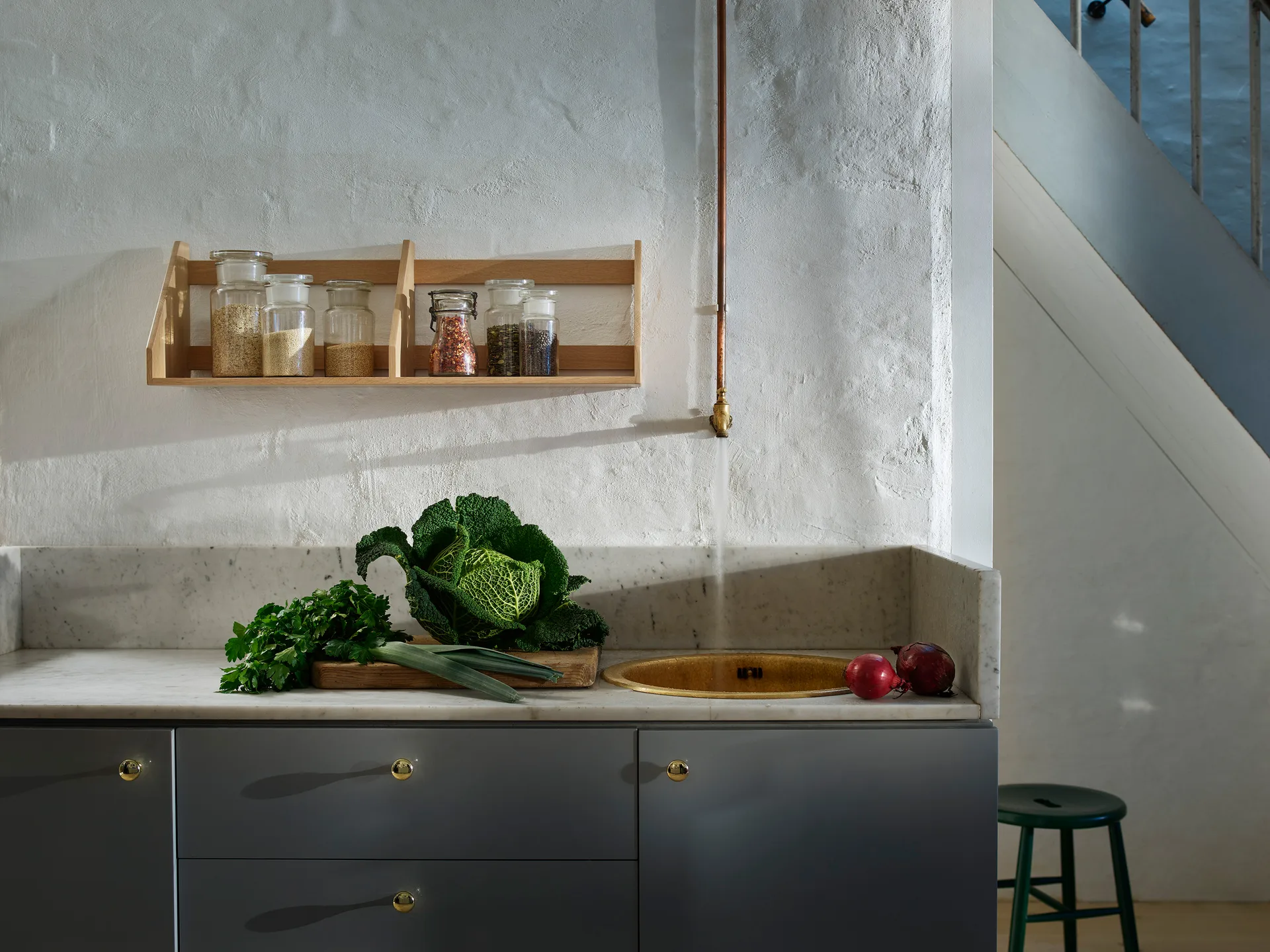 Scaffale B5 gloss 5 80x21 cm, Rovere naturale lucidato FDB Møbler