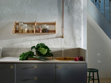 Scaffale B5 gloss 5 80x21 cm - Rovere naturale lucidato - FDB Møbler