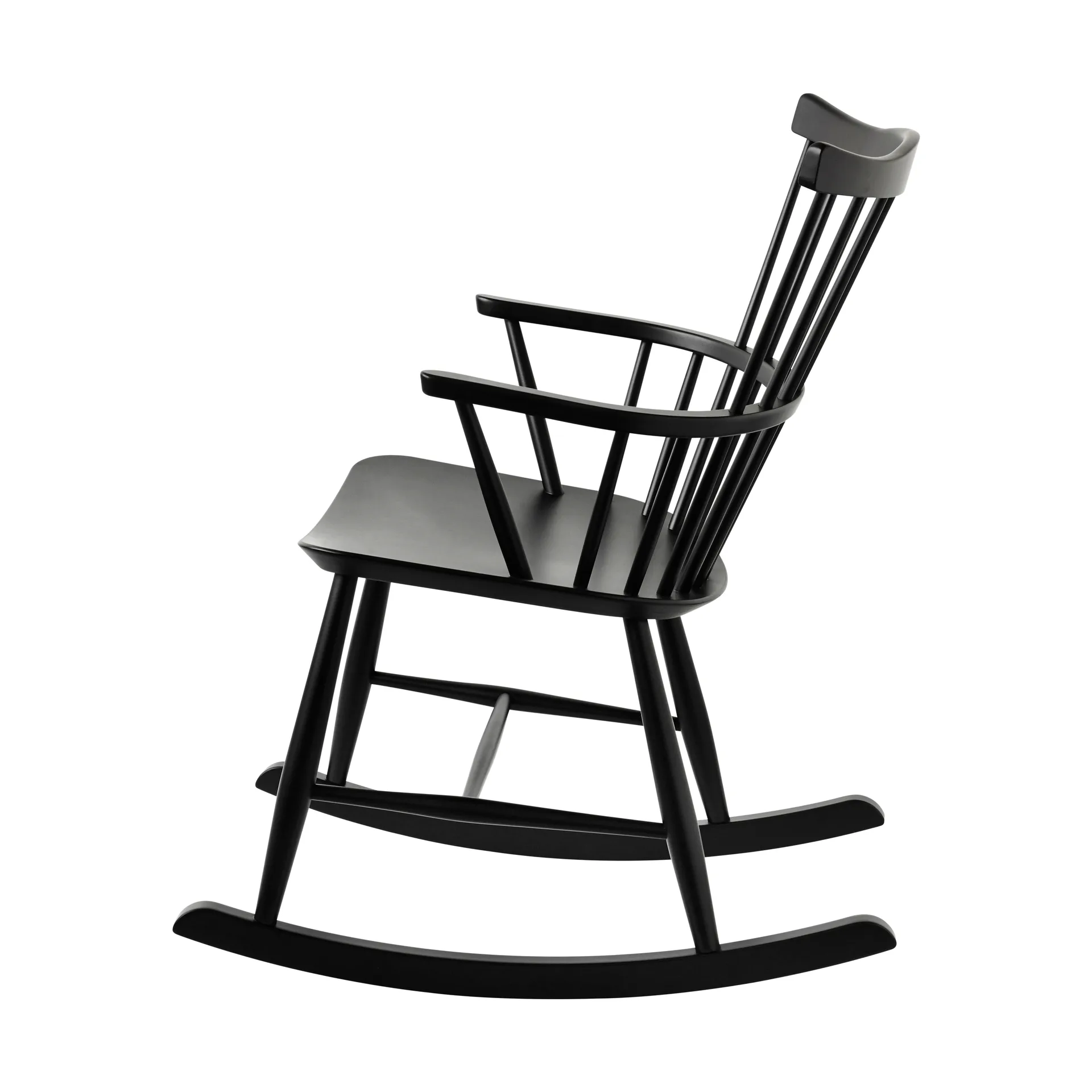 Sedia a dondolo J52G, Faggio RAL 9005 FDB Møbler