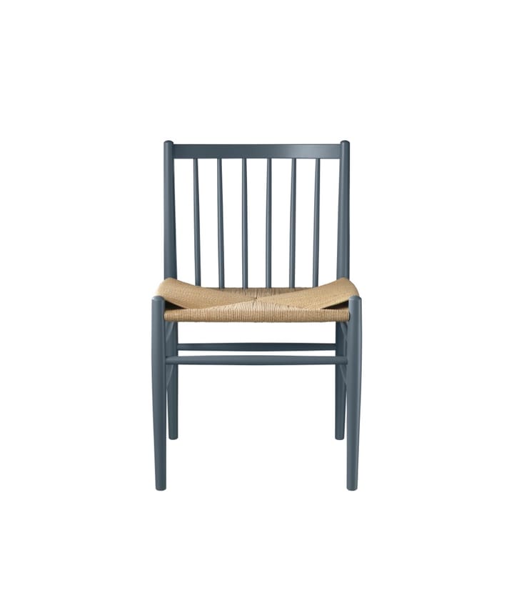 Sedia J80 - Faggio verniciato blu grigio-natura - FDB Møbler