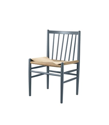 Sedia J80 - Faggio verniciato blu grigio-natura - FDB Møbler