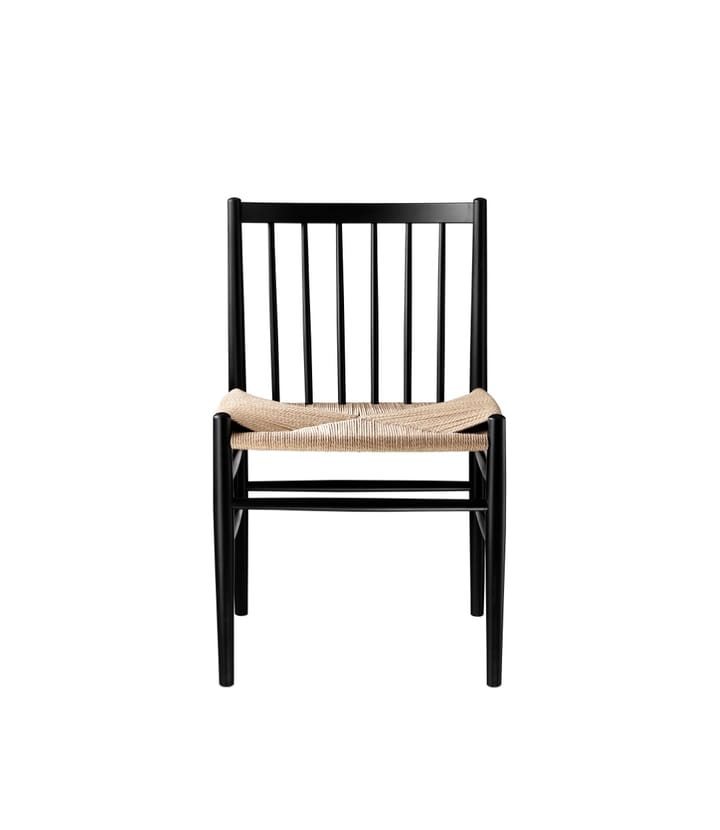 Sedia J80 - Faggio verniciato di nero-naturale - FDB Møbler