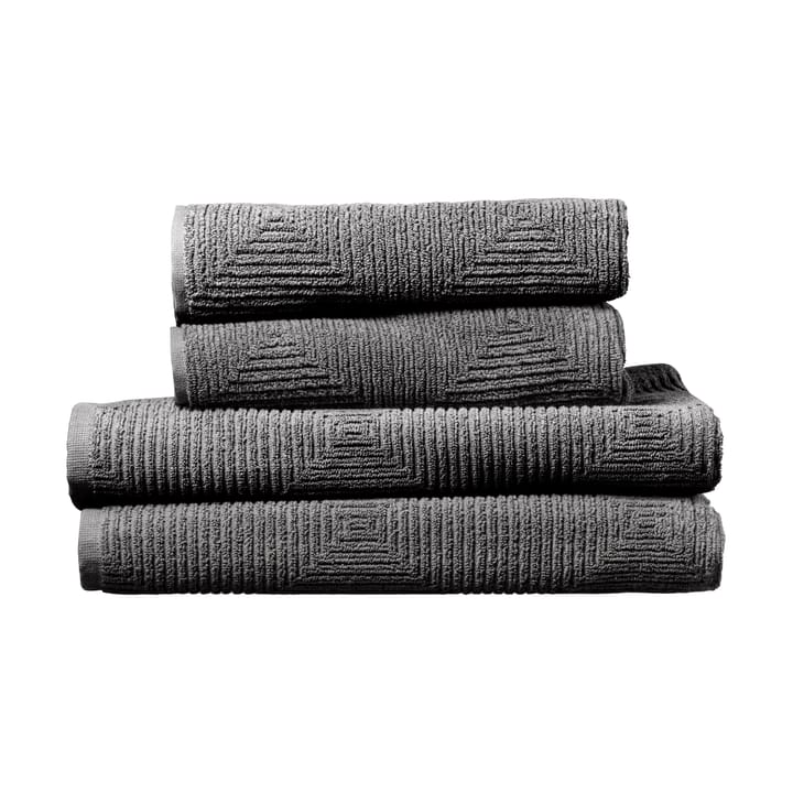 Set di asciugamani R33 Kirkeby 4 pezzi - Granite gray - FDB Møbler