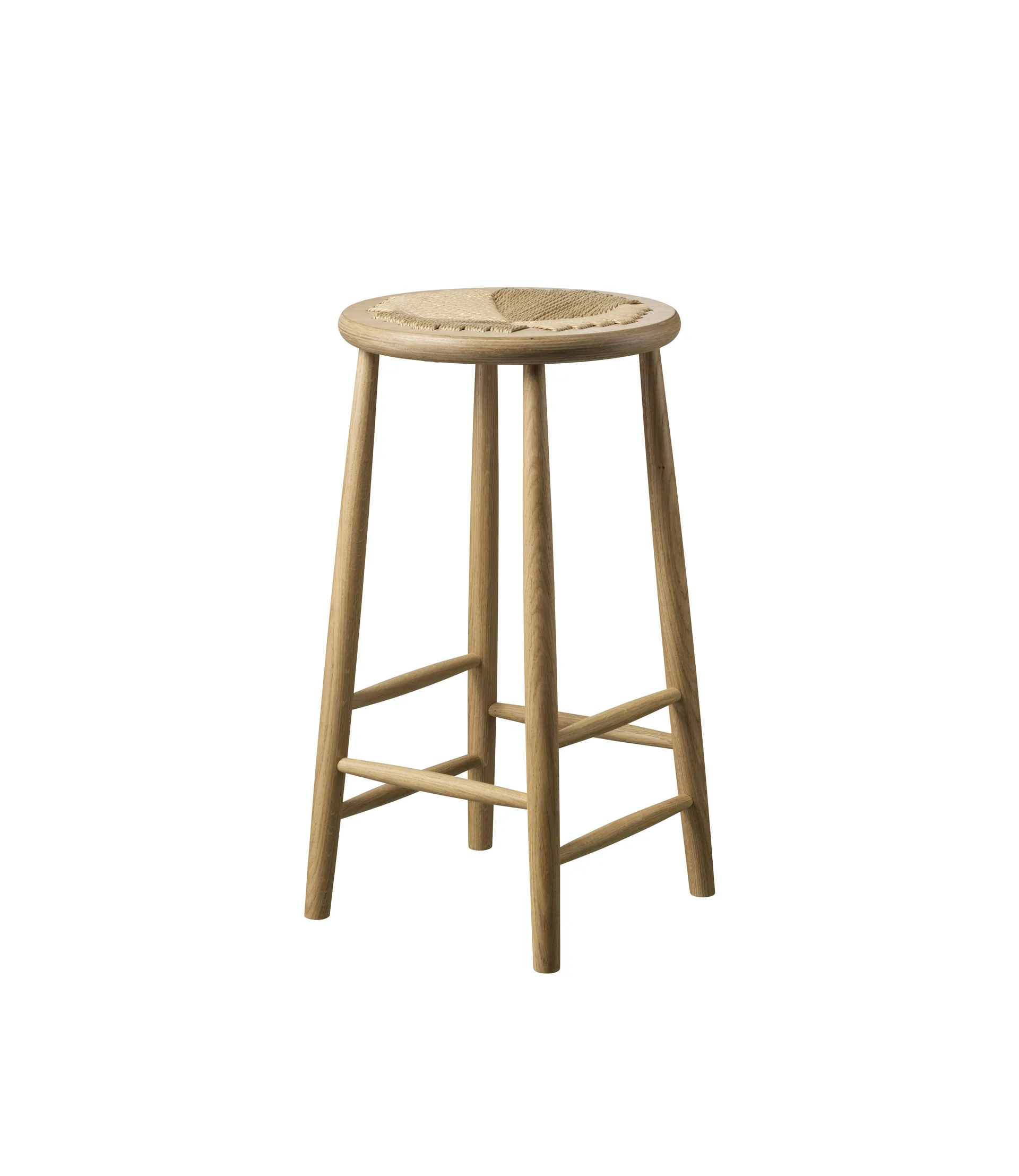 Sgabello da bar J165C 65 cm, Rovere naturale laccato-naturale FDB Møbler