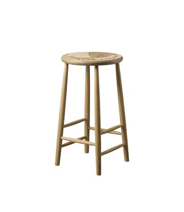Sgabello da bar J165C 65 cm - Rovere naturale laccato-naturale - FDB Møbler