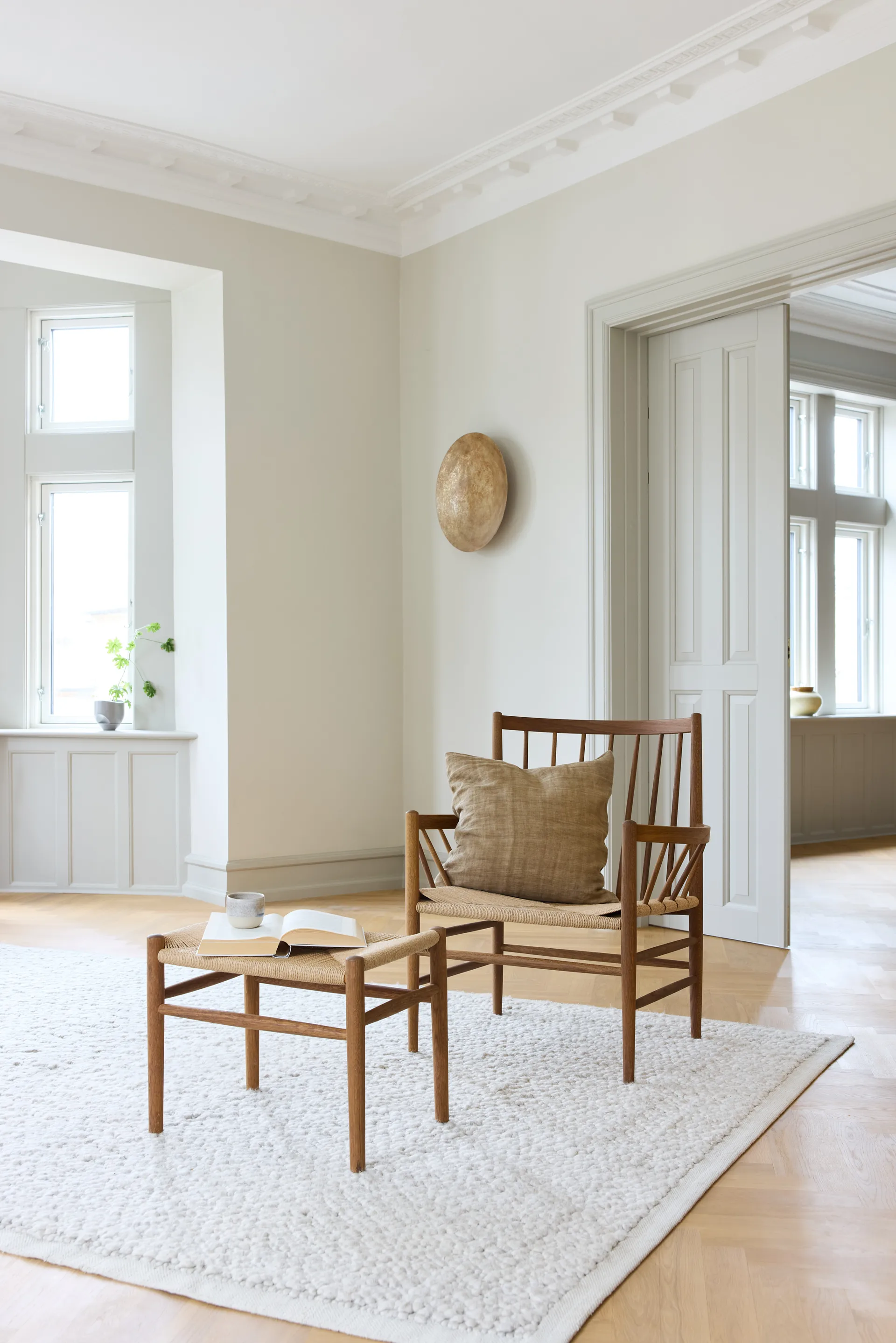 Sgabello J83 , Rovere affumicato oliato-naturale FDB Møbler