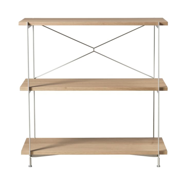 Sistema di scaffalature A91 Nordhavn - Rovere naturale laccato Grigio Seta LS - FDB Møbler