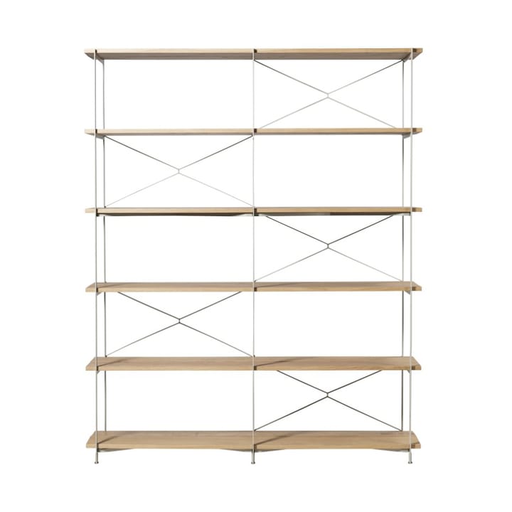 Sistema di scaffalature A91 Nordhavn - Rovere naturale laccato Grigio Seta TB - FDB Møbler