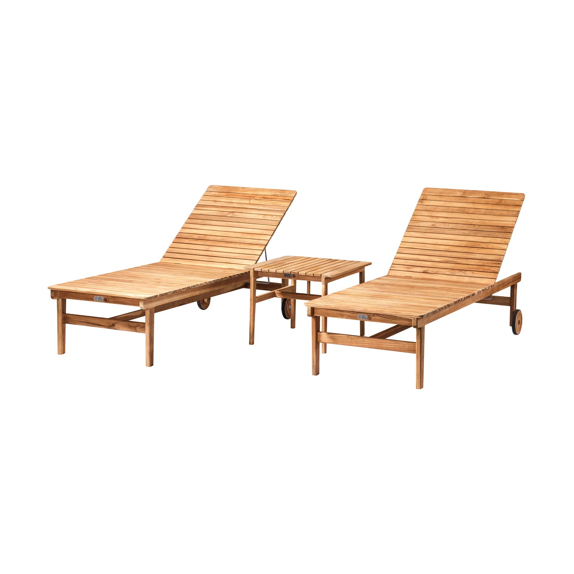 Tavolino da salotto M19 Sammen 61,5x47,7 cm, Teak oliato naturale FDB Møbler