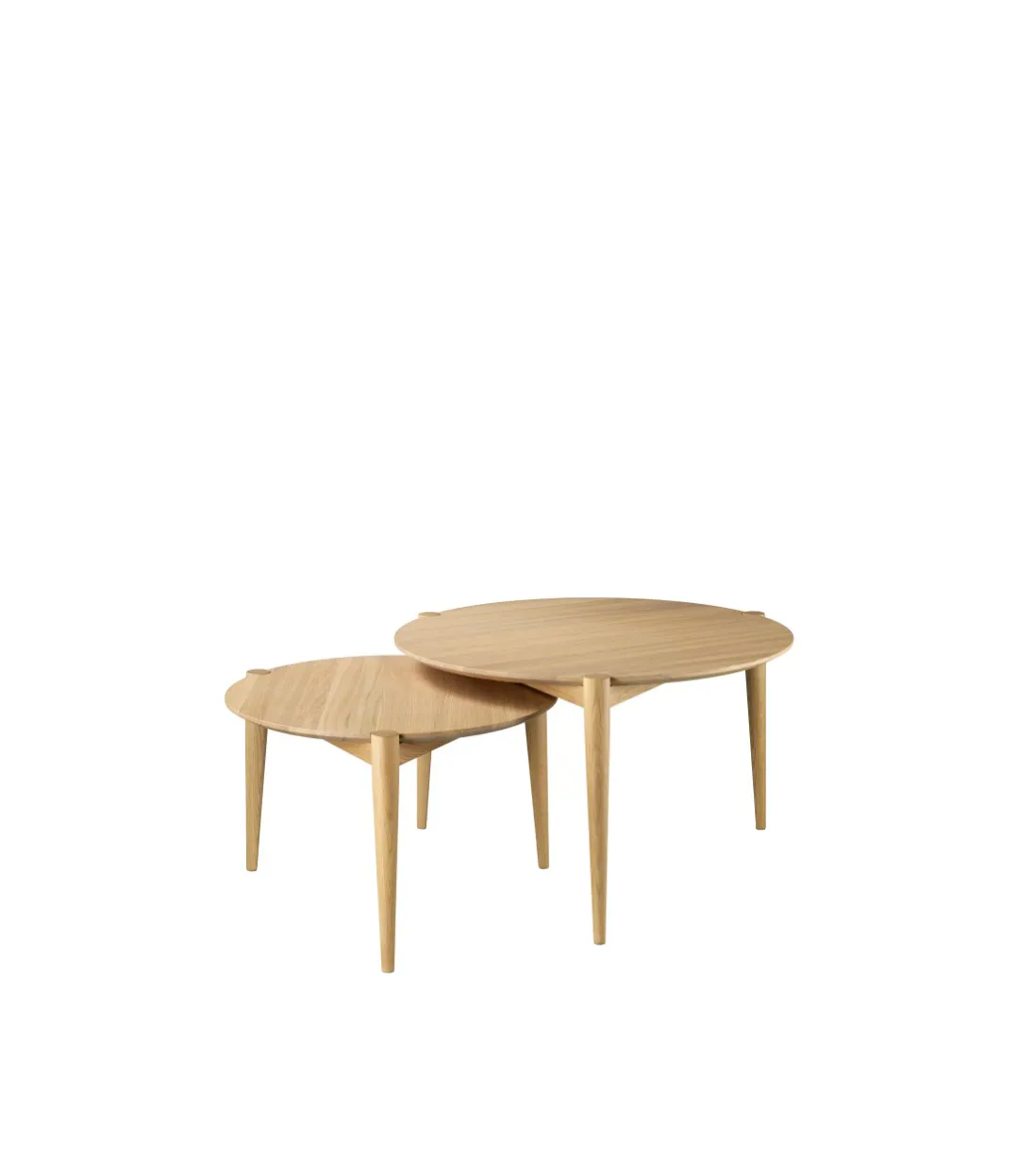 Tavolino da salotto Søs D102 Ø55 cm, Rovere naturale laccato FDB Møbler