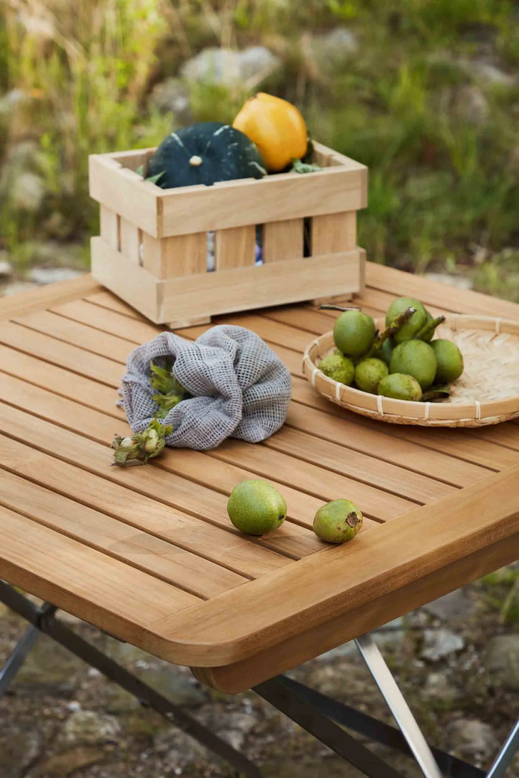 Tavolo da balcone M26 Lilleø, Teak-acciaio inossidabile FDB Møbler