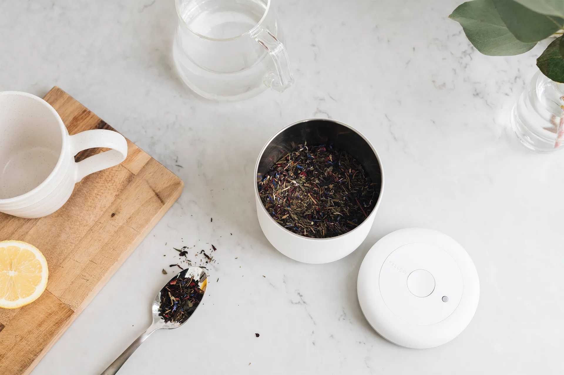 Contenitore sottovuoto Atmos 1,2 L, Bianco opaco Fellow