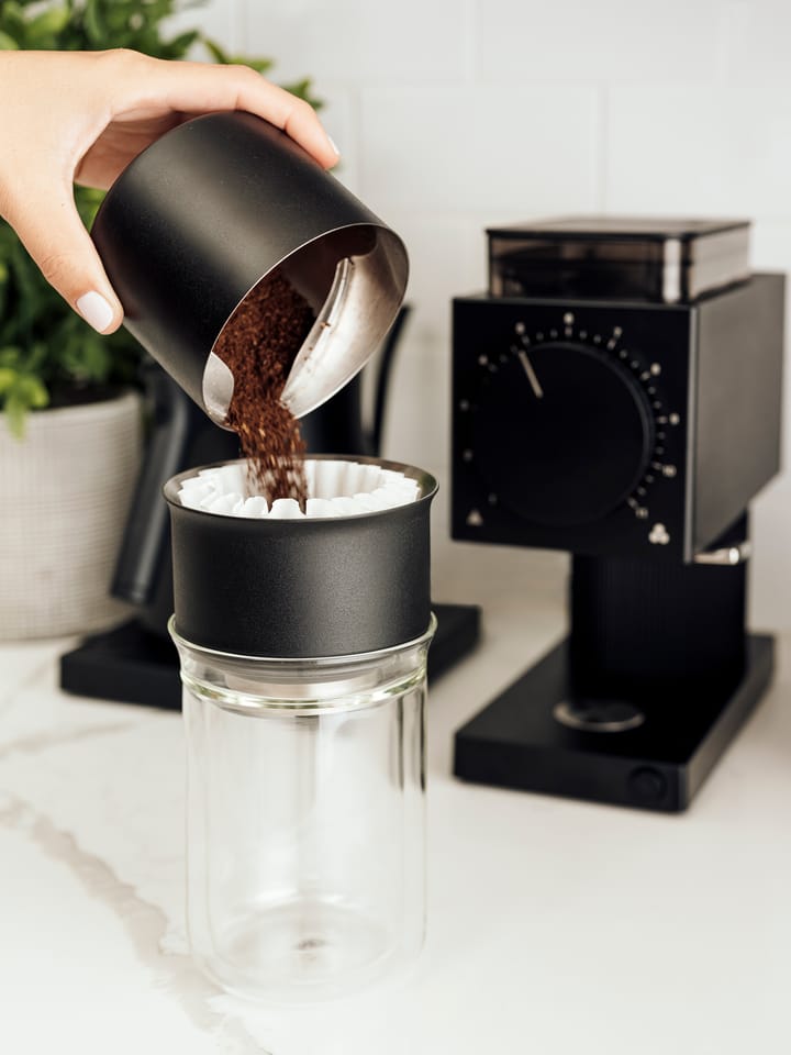 Pour-over dripper Stagg X confezione da 2, Nero opaco-vetro trasparente Fellow