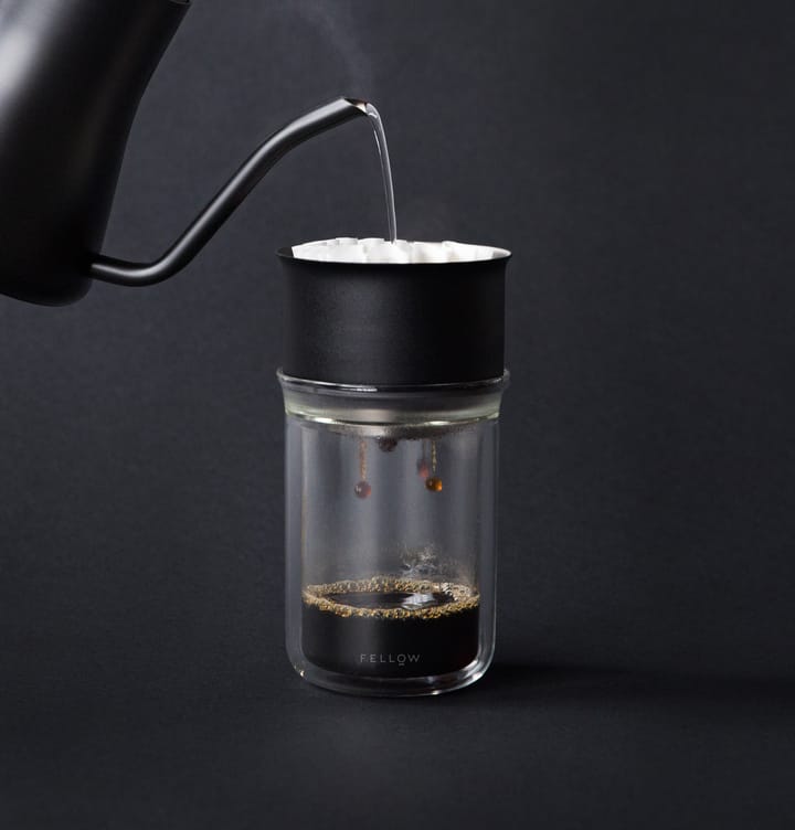 Pour-over dripper Stagg X confezione da 2, Nero opaco-vetro trasparente Fellow