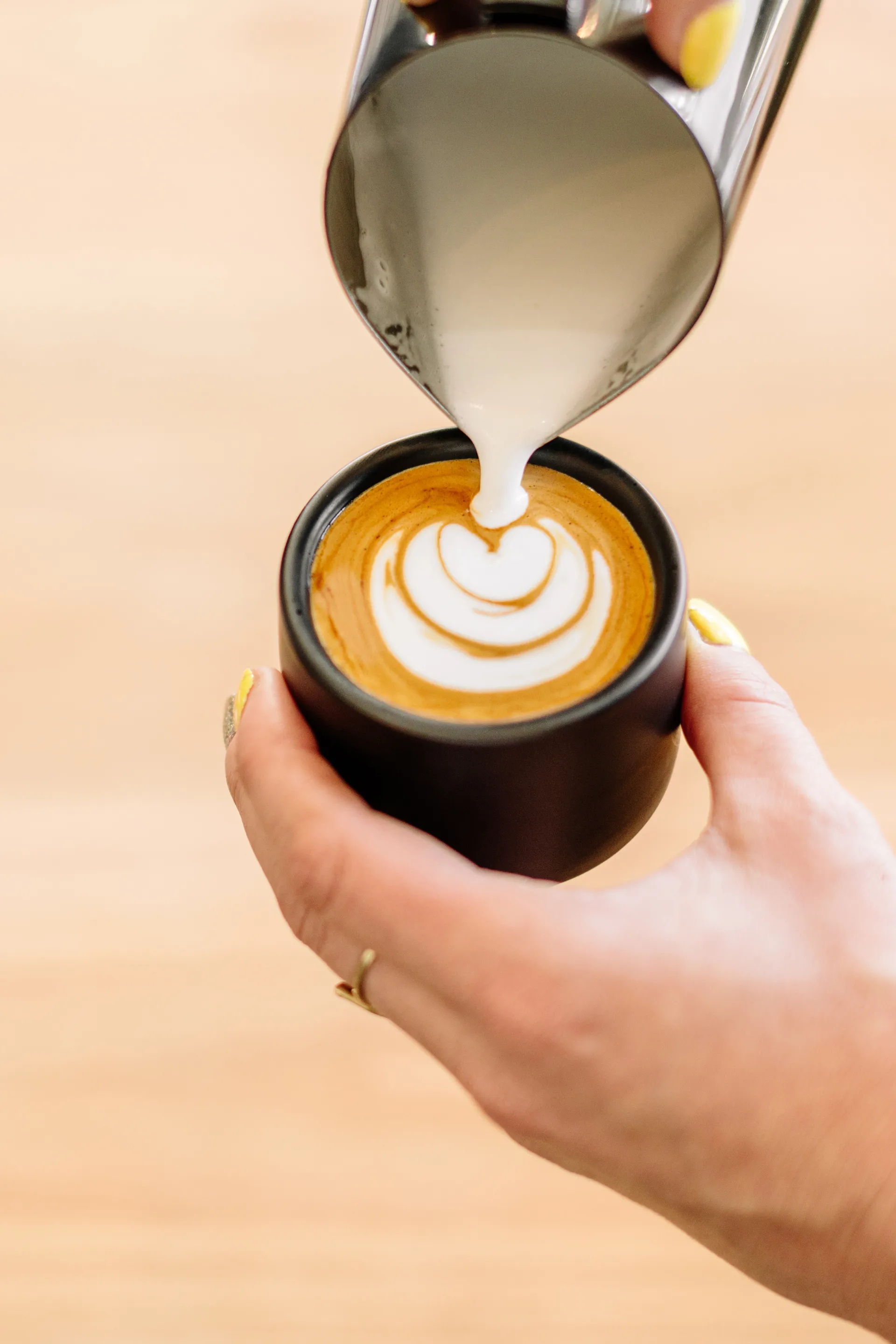 Tazza da cappuccino Monty Milk Arts 19,2 cl, Nero opaco Fellow