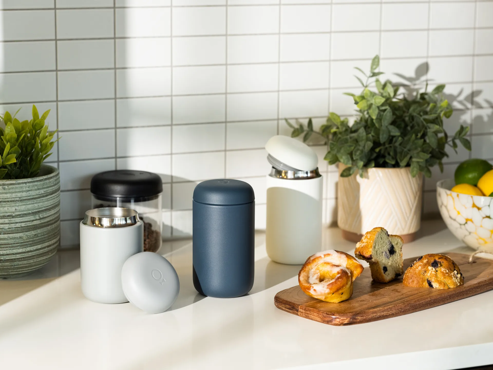 Tazza termica Carter con protezione antispruzzo 35 cl, Grigio opaco Fellow