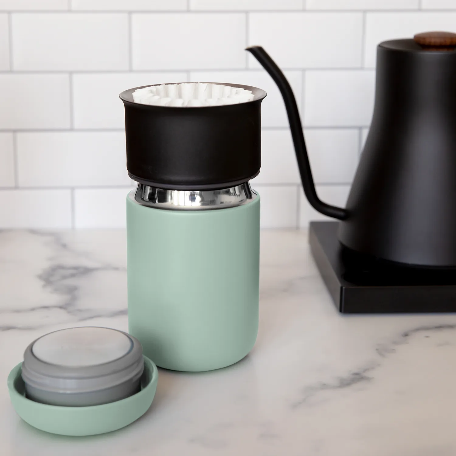 Tazza termica Carter con protezione antispruzzo 35 cl, Menta con gocce di cioccolato Fellow
