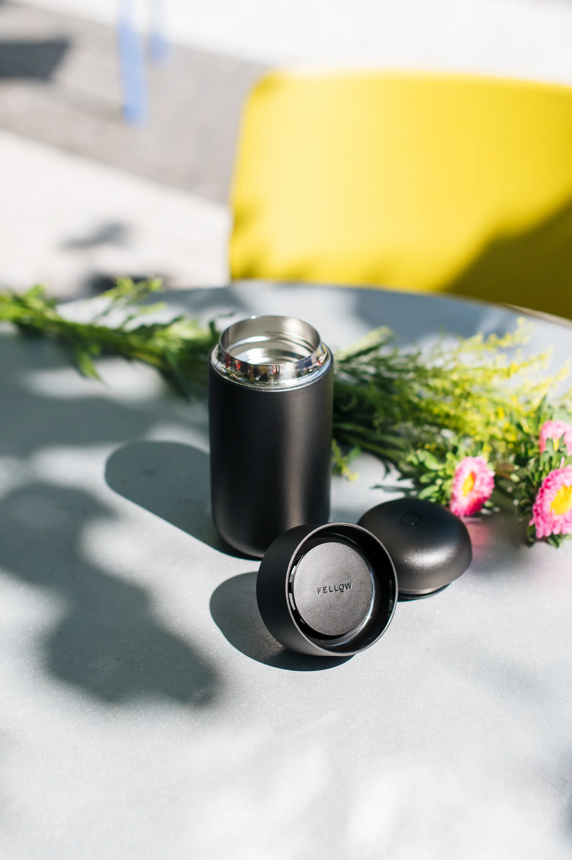 Tazza termica Carter con protezione antispruzzo 35 cl, Nero opaco Fellow