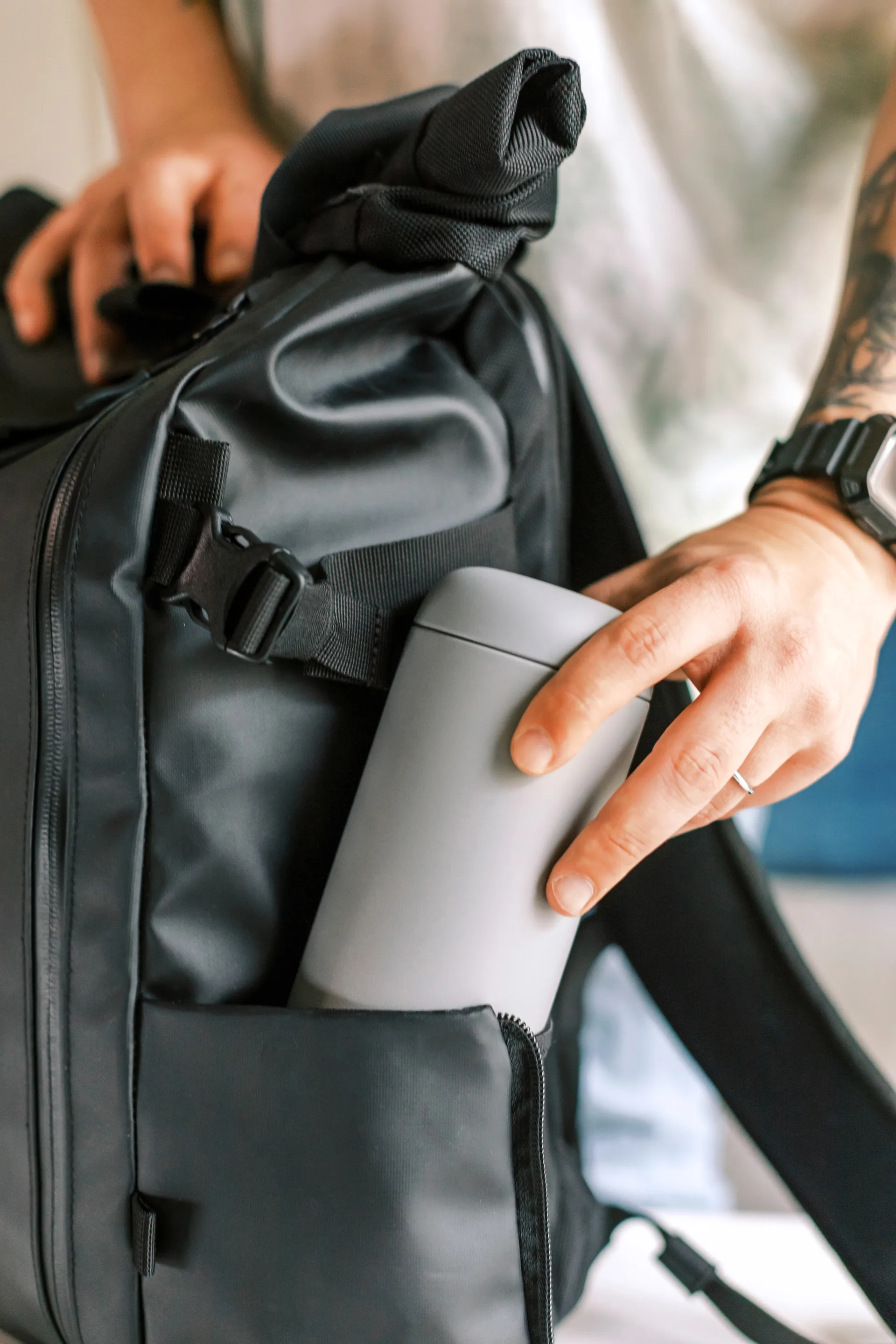 Tazza termica Carter con protezione antispruzzo 47 cl, Grigio opaco Fellow