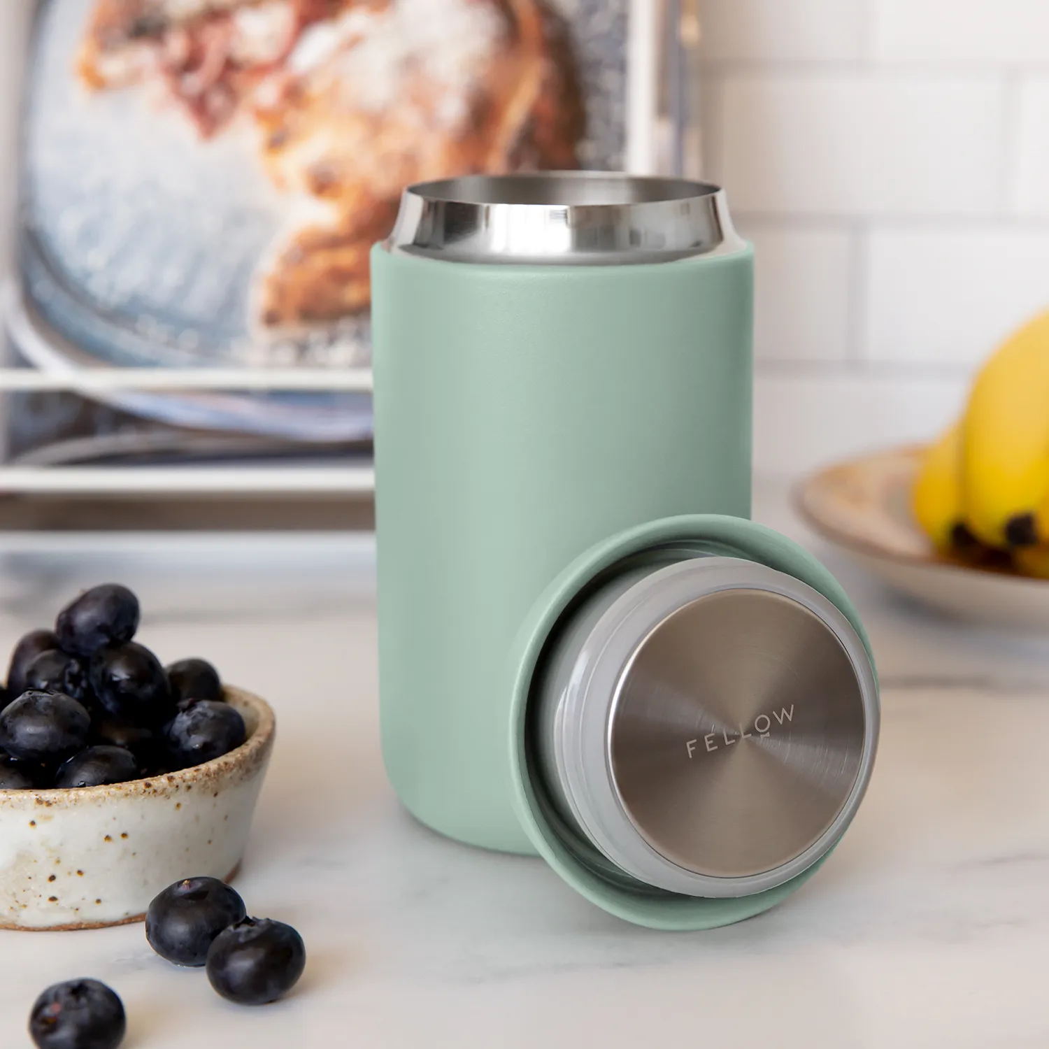 Tazza termica Carter con protezione antispruzzo 47 cl, Menta con gocce di cioccolato Fellow
