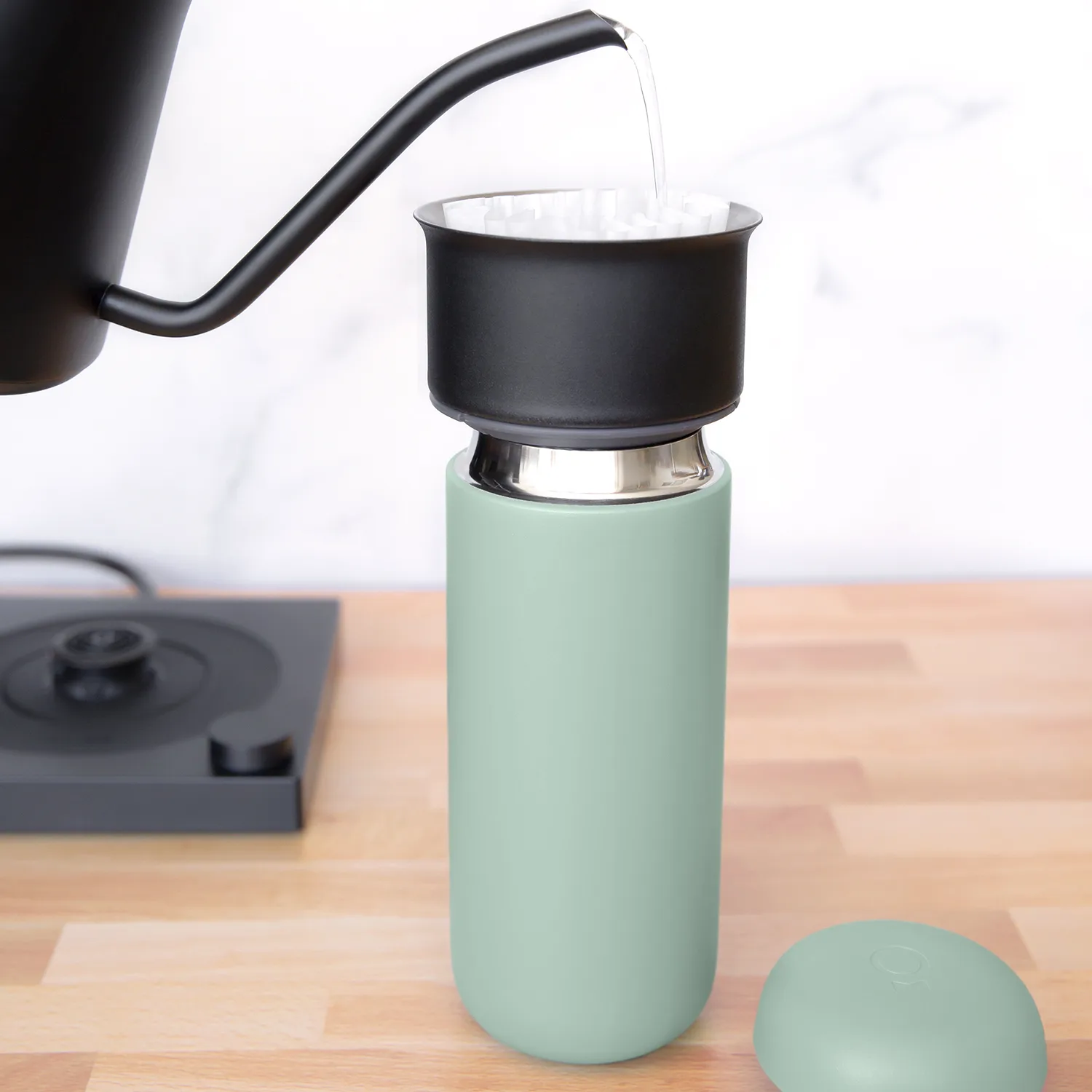 Tazza termica Carter con protezione antispruzzo 47 cl, Menta con gocce di cioccolato Fellow