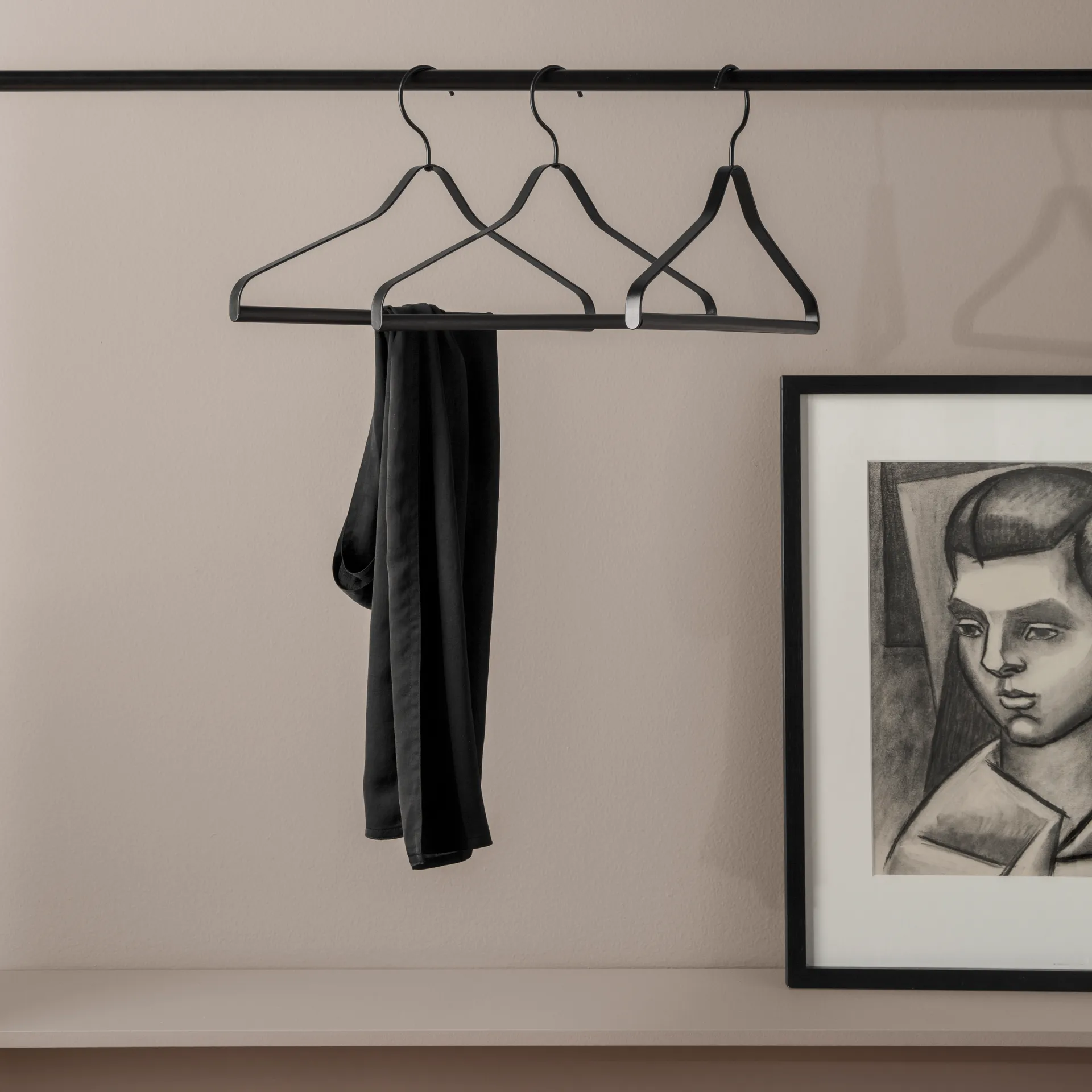 Appendiabiti Ferm Living 3 pezzi, nero Ferm Living