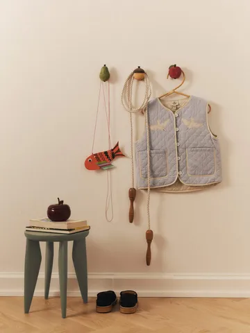 Apple ciotola in ceramica con coperchio - Rosso scuro, Ø9,5 cm - Ferm Living