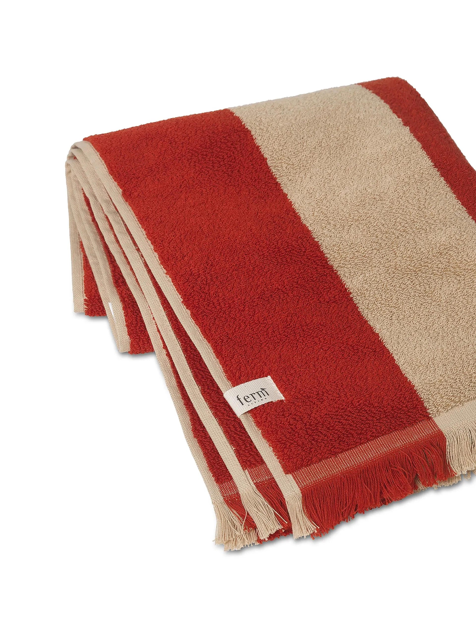 Asciugamano Alee 50x100 cm, Light camel-red Ferm Living