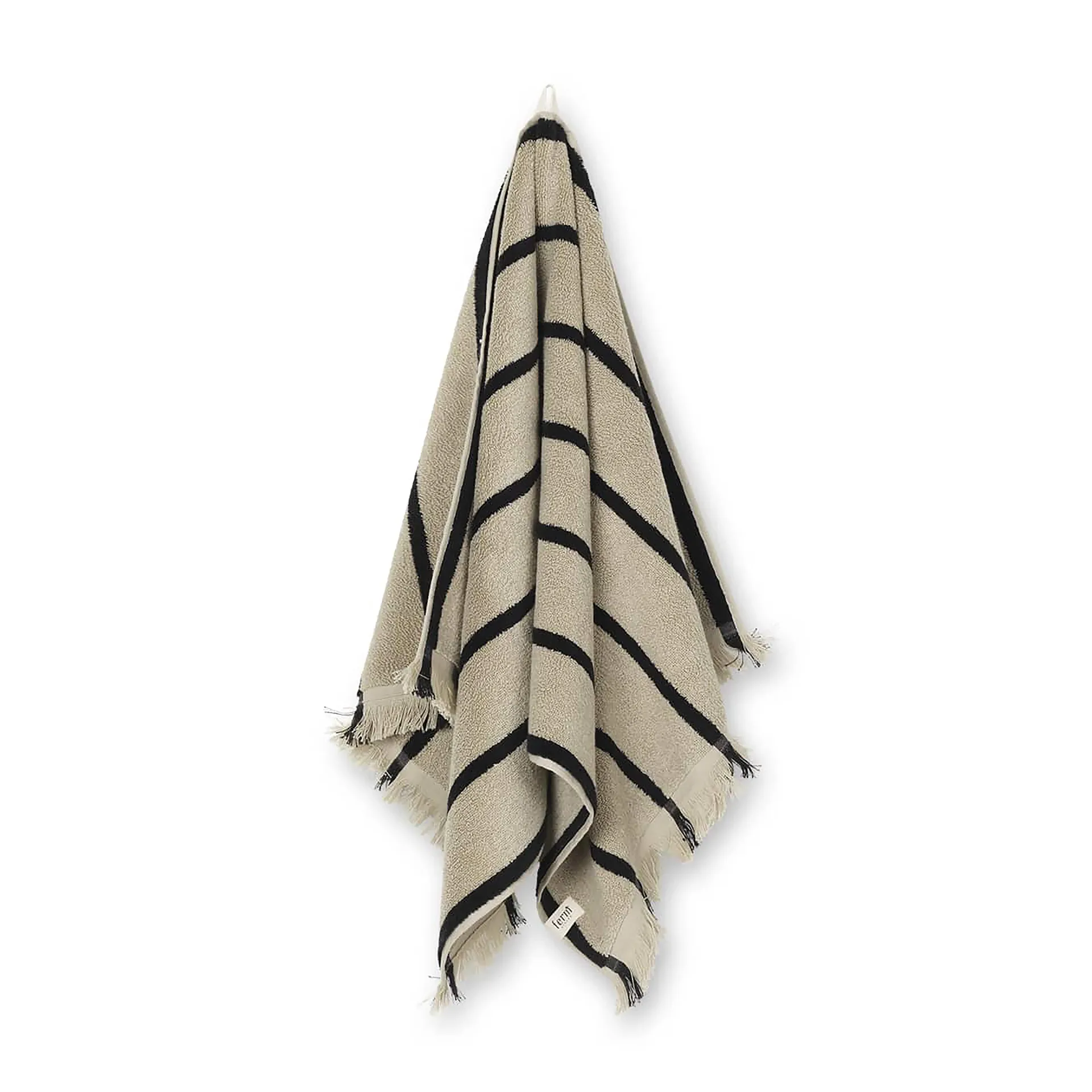 Asciugamano Alee 50x100 cm, Sand-black Ferm Living