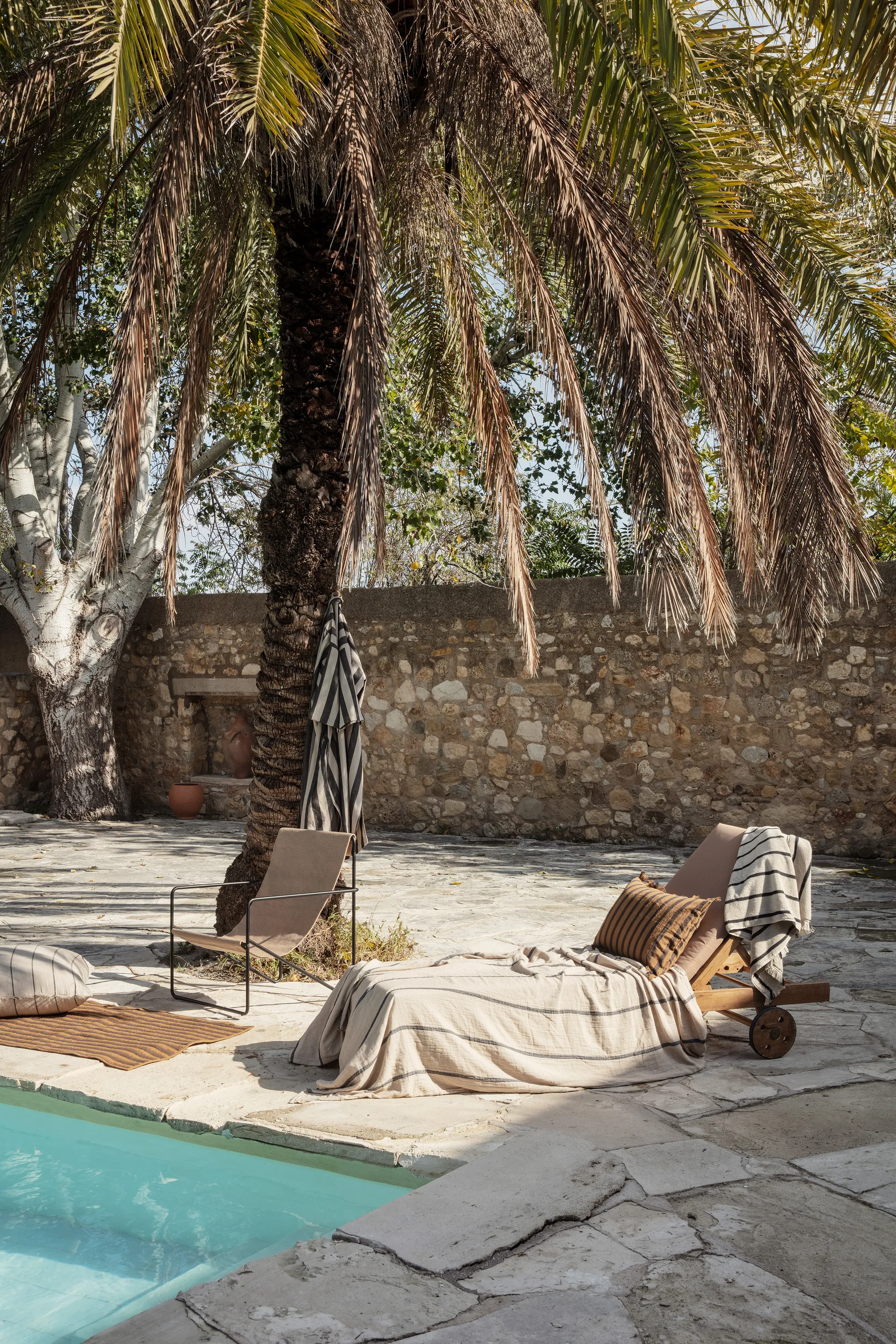 Asciugamano Alee 50x100 cm, Sand-black Ferm Living