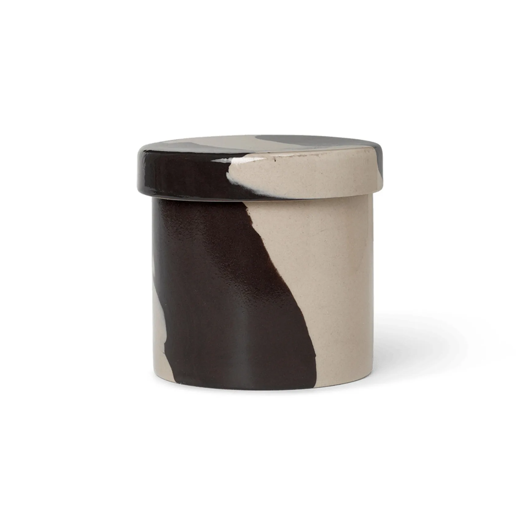 Barattolo Inlay Ø 9,8 cm, Sand-brown Ferm Living