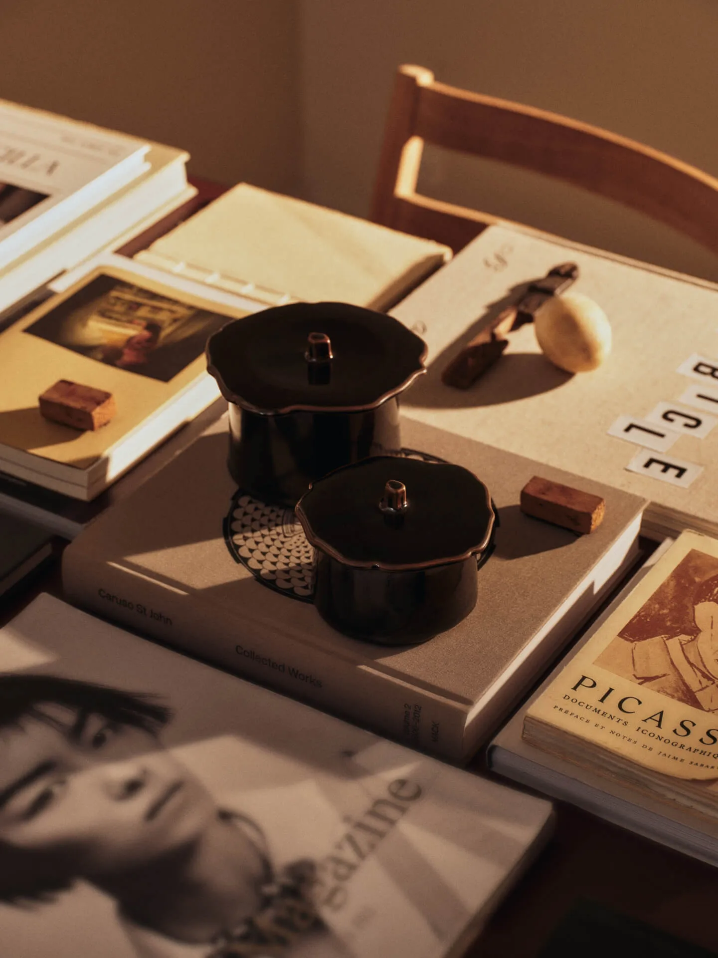 Barattolo Marnen con coperchio, Carob brown, Ø13x7 cm Ferm Living