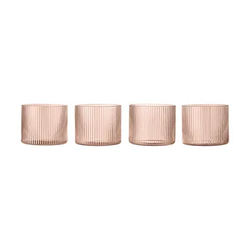 Bicchiere basso Ripple confezione da 4  - Blush - Ferm Living