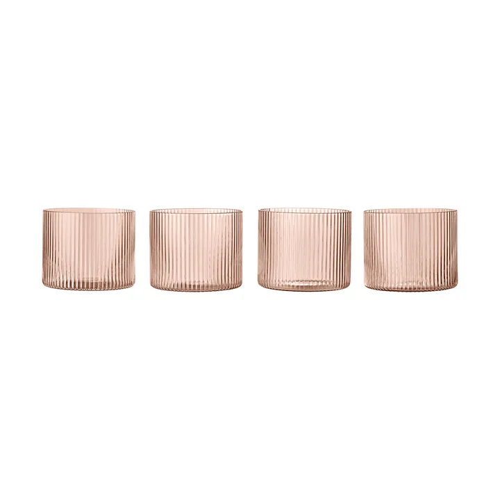 Bicchiere basso Ripple confezione da 4  - Blush - Ferm Living