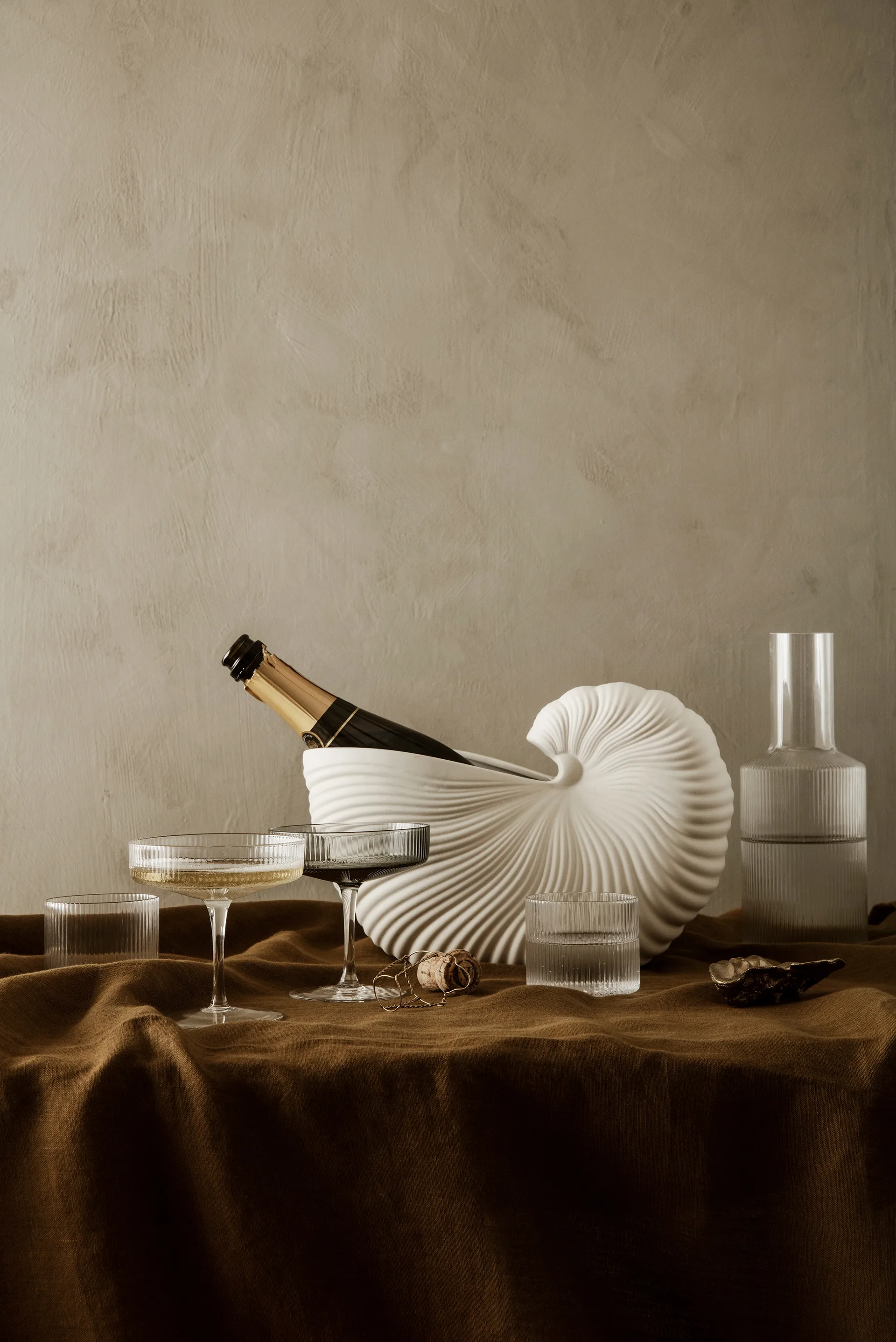 Bicchiere basso Ripple confezione da 4 , Trasparente Ferm Living