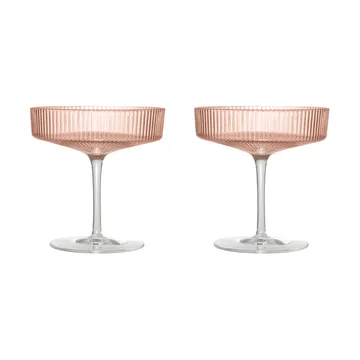 Bicchiere da champagne Ripple confezione da 2 - Blush - Ferm Living