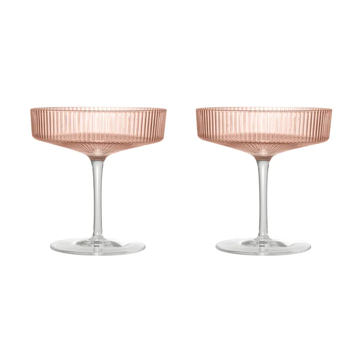 Bicchiere da champagne Ripple confezione da 2 - Blush - Ferm Living